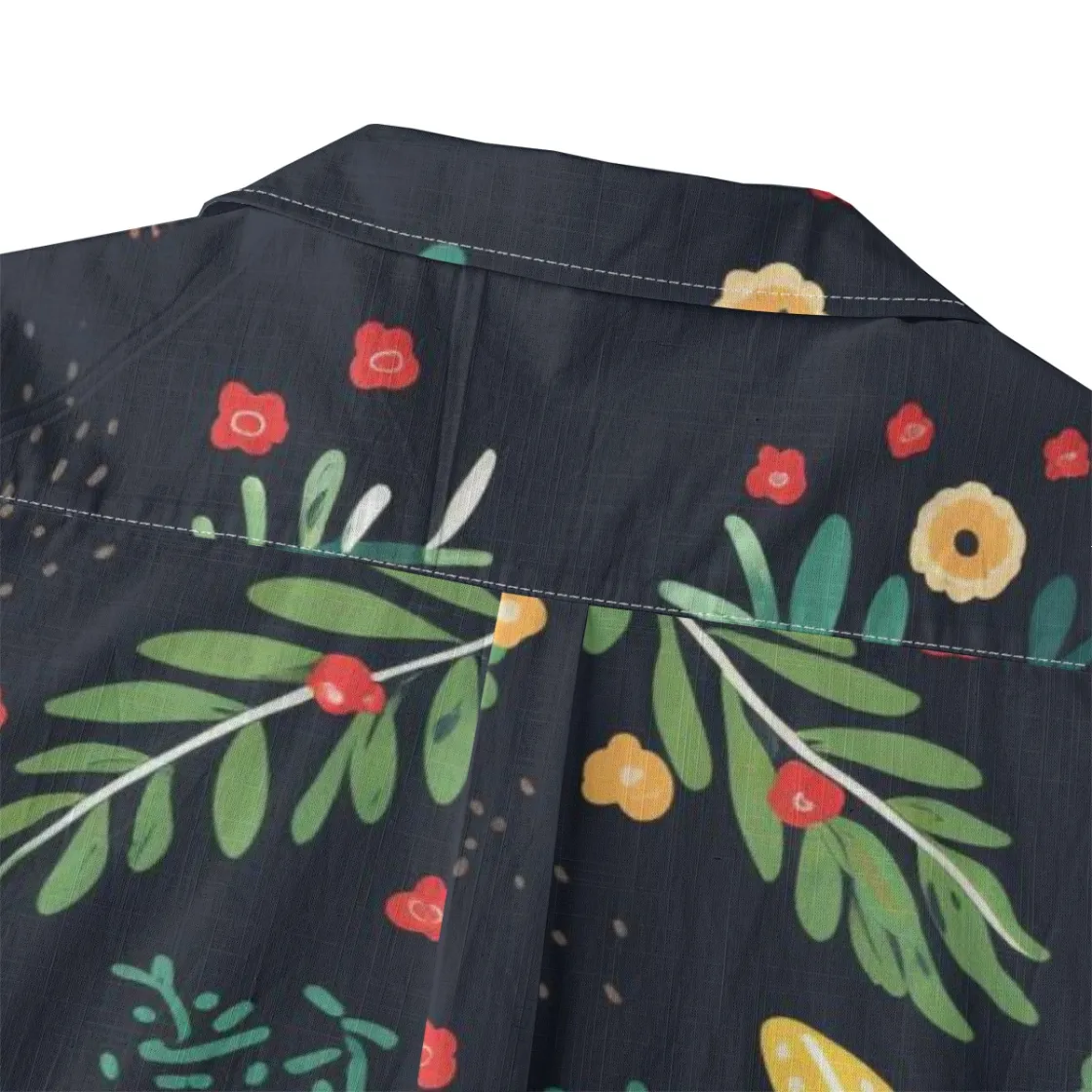 All-Over Print Men's Casual Hawaiian Short Sleeve Shirt | 140GSM Slub Cotton