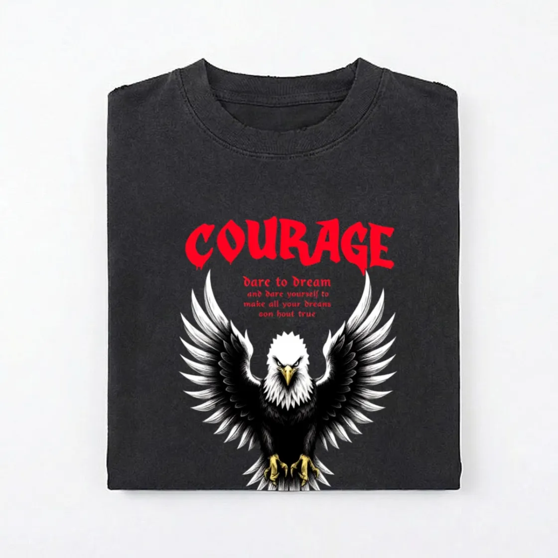 Men’s Distressed Washed Oversized T-Shirt|270GSM DTG