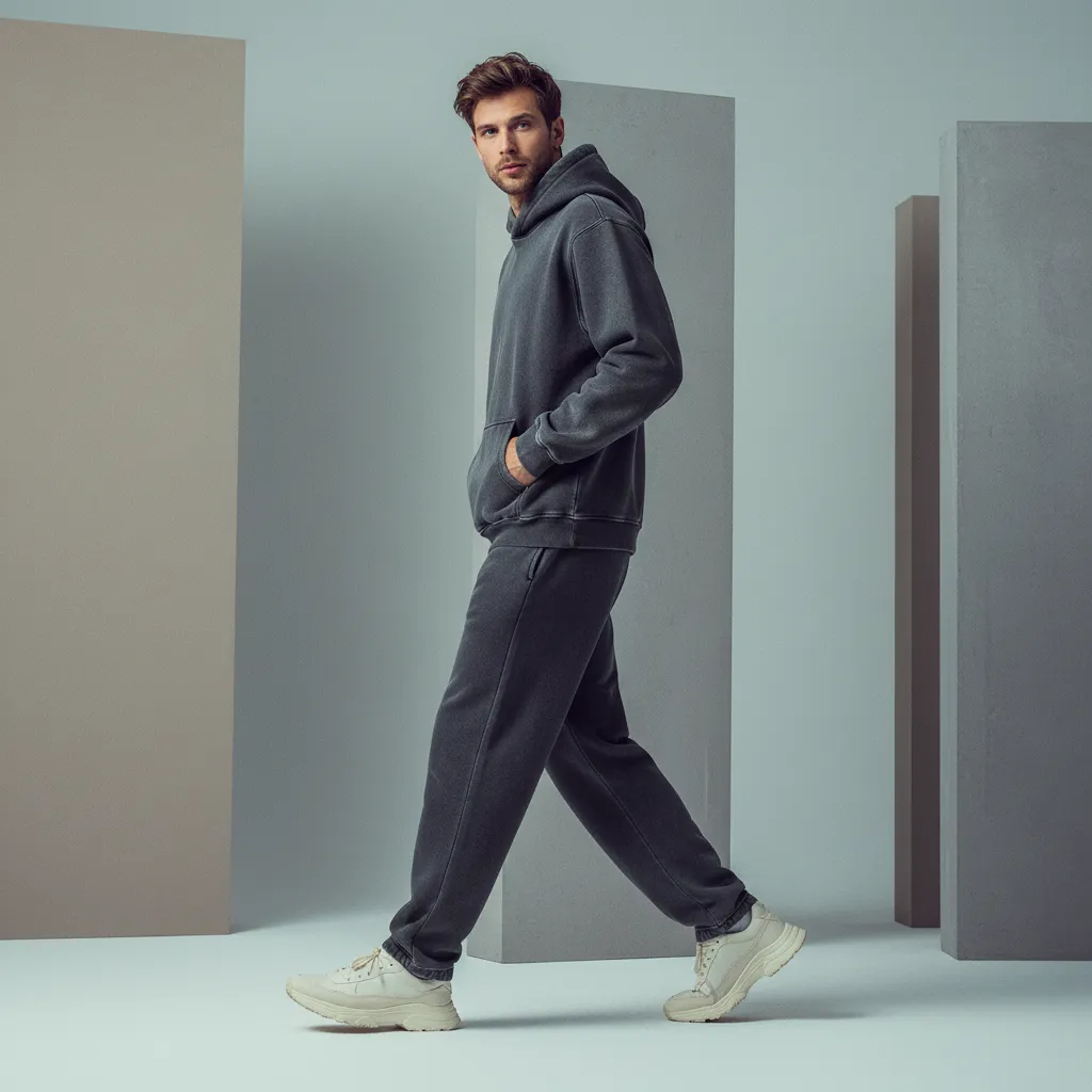 Men’s Fleece-Lined Vintage Wash Hoodie|355GSM DTF