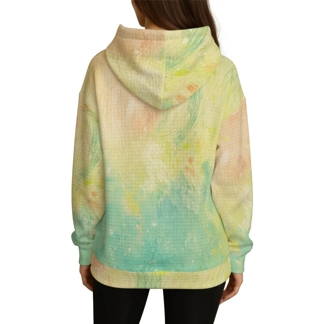 All-Over Print Women's Thick Waffle Knit Hoodie