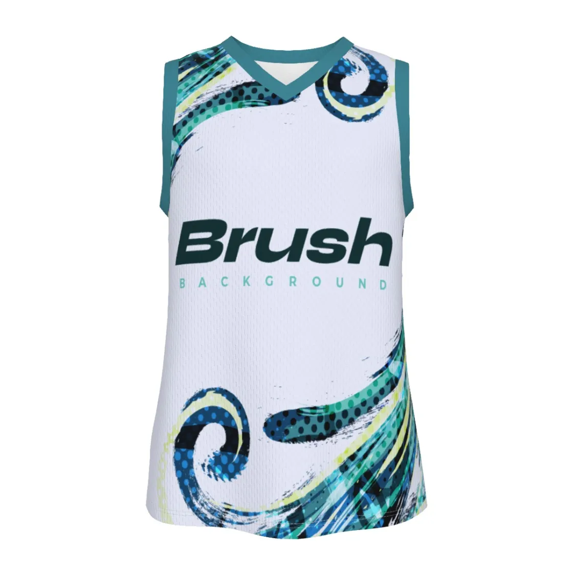 All-Over Print Men's V Neck Basketball Top