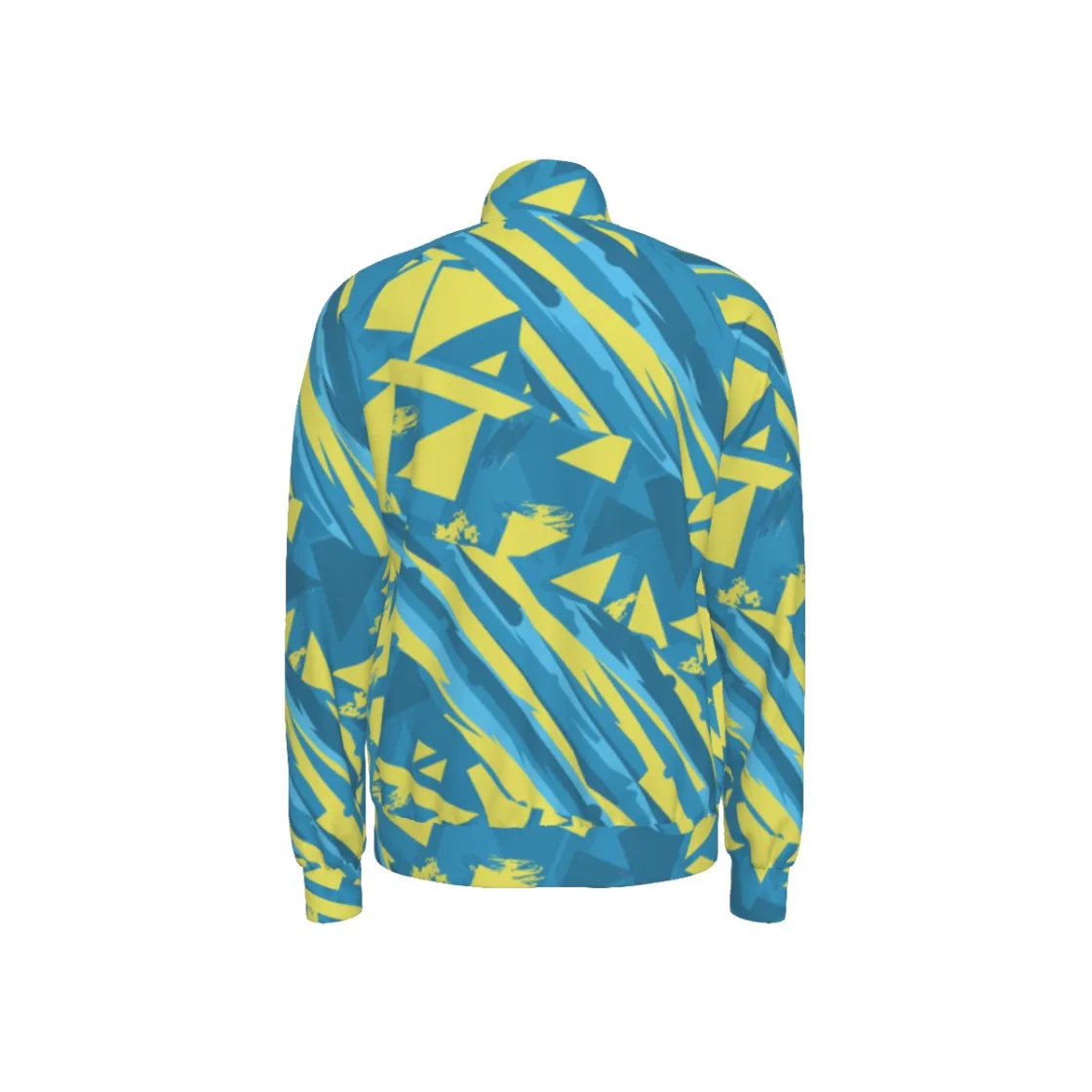 All-Over Print Men's Raglan-Sleeve Stand Collar Jacket