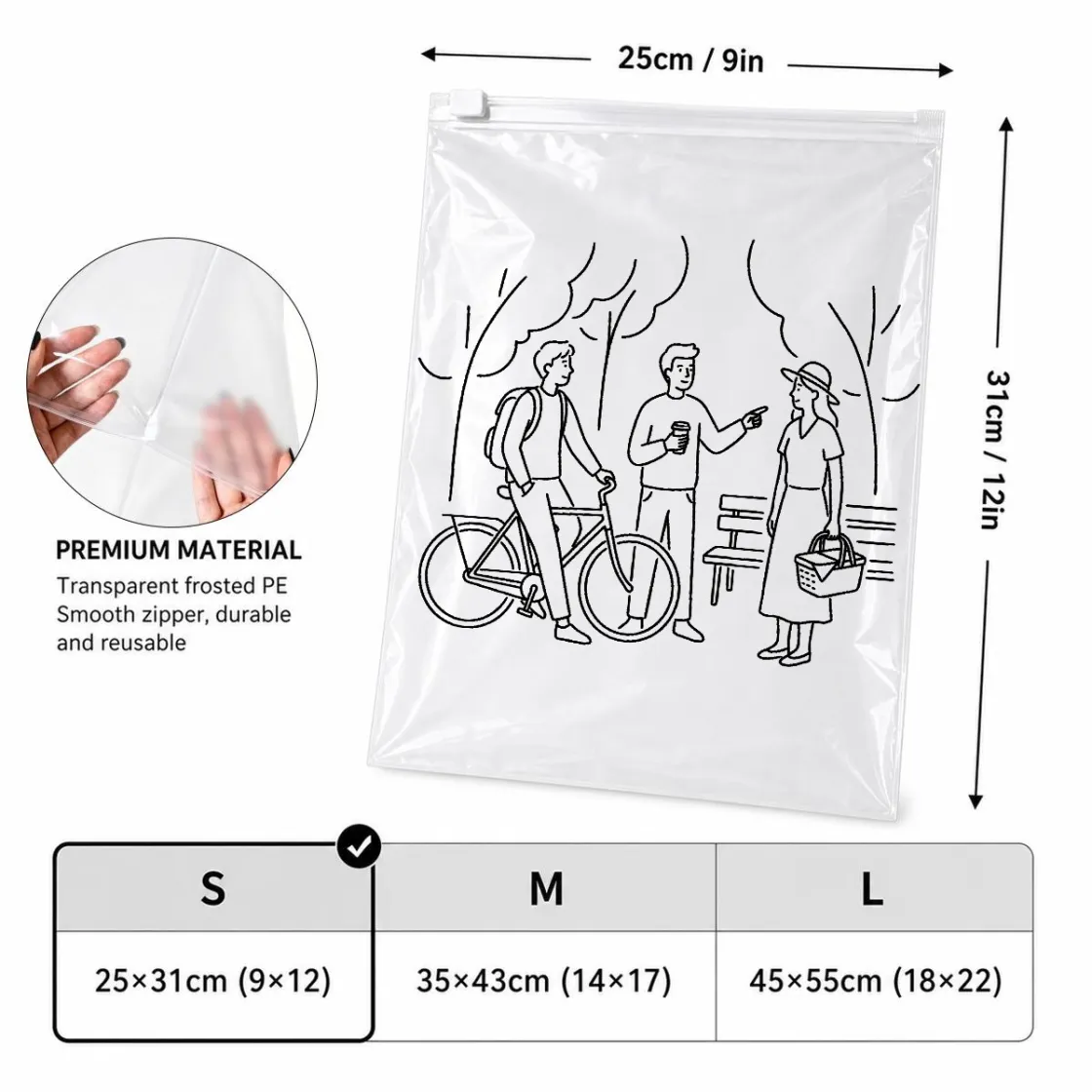 Medium PE Packaging Bags | Single-Sided Print