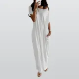 All-Over Print Women's Long Dress With Pocket