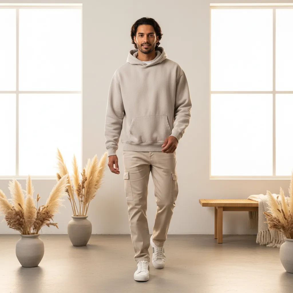 Men’s Fleece-Lined Vintage Wash Hoodie|355GSM DTG