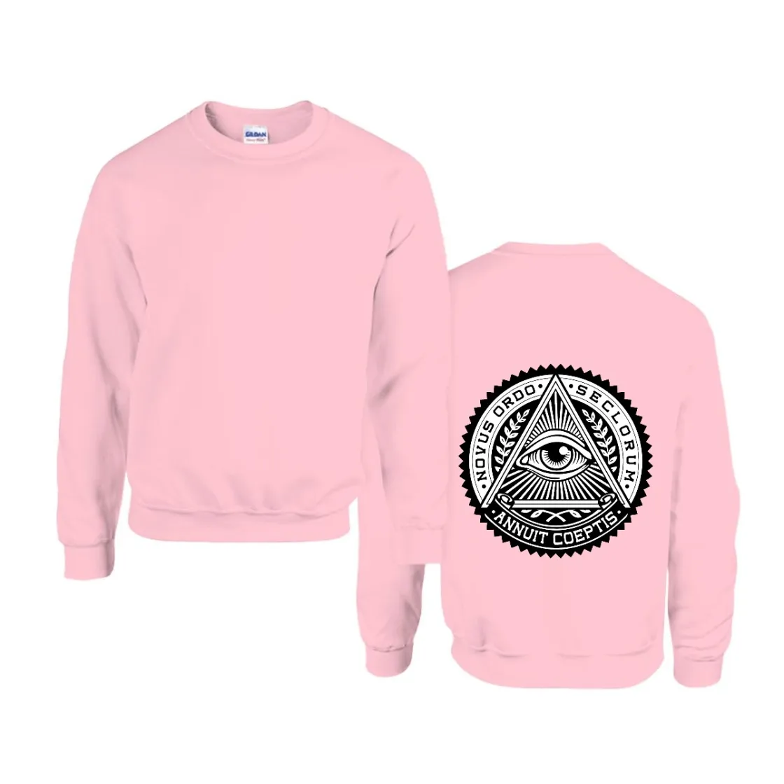 Men's Sweatshirt Printed in USA |Gildan 18000 Back DTF