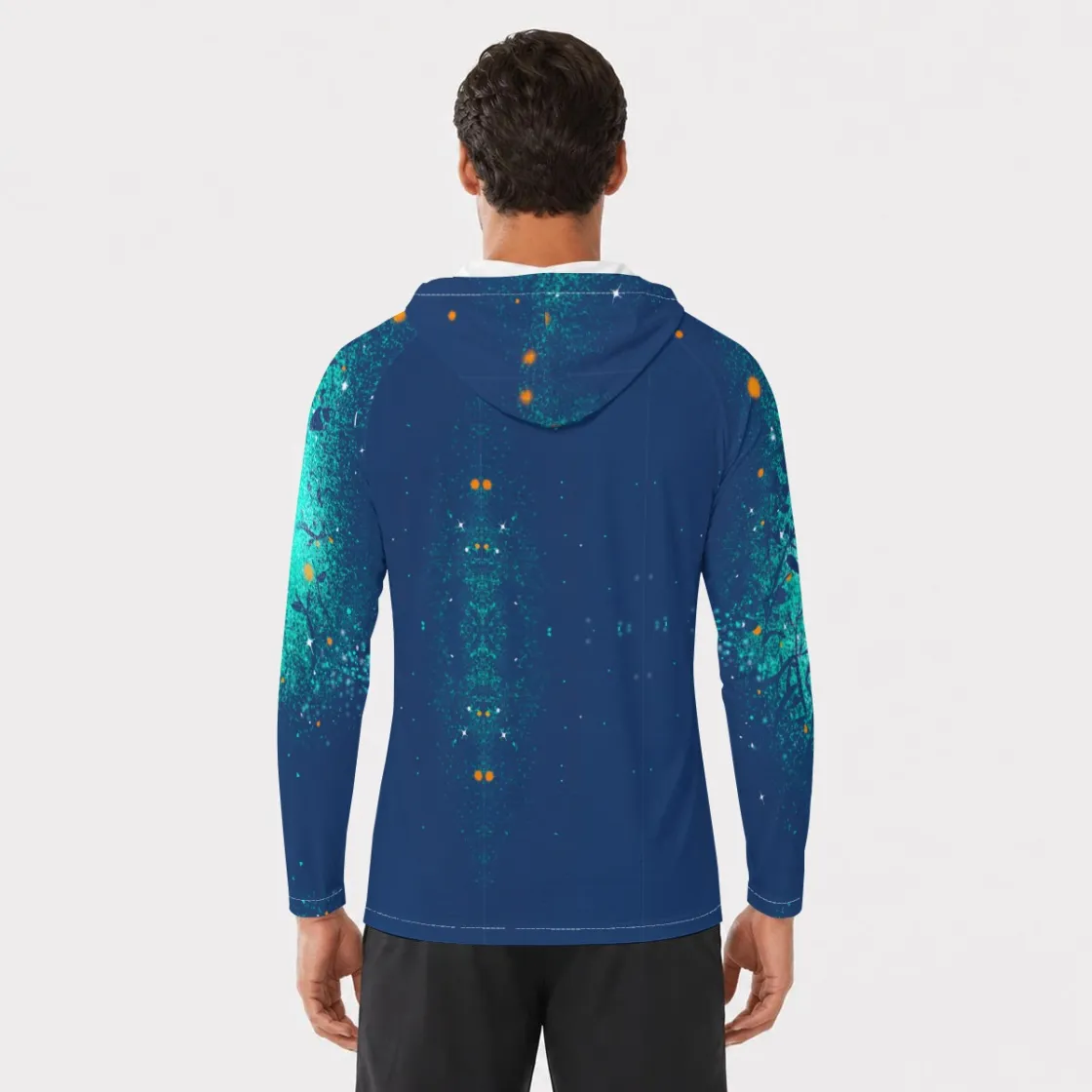All-Over Print Men's Sun Protection Hooded Sport Top