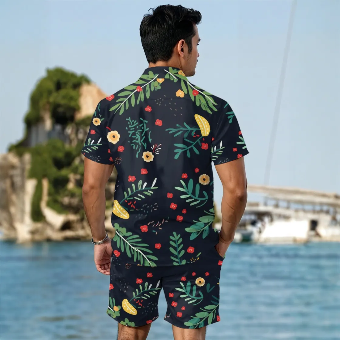 All-Over Print Men's Summer Shirt Set