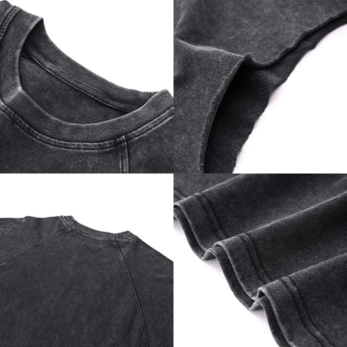 Men's Washed Sleeveless Muscle Tank Top|275GSM DTF
