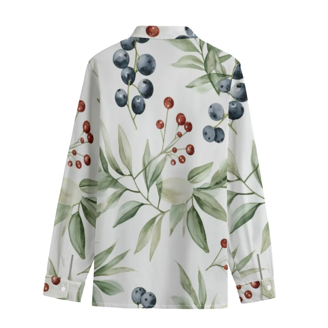 All-Over Print Men's Lapel Collar Shirt With Concealed Placket |115GSM Cotton poplin