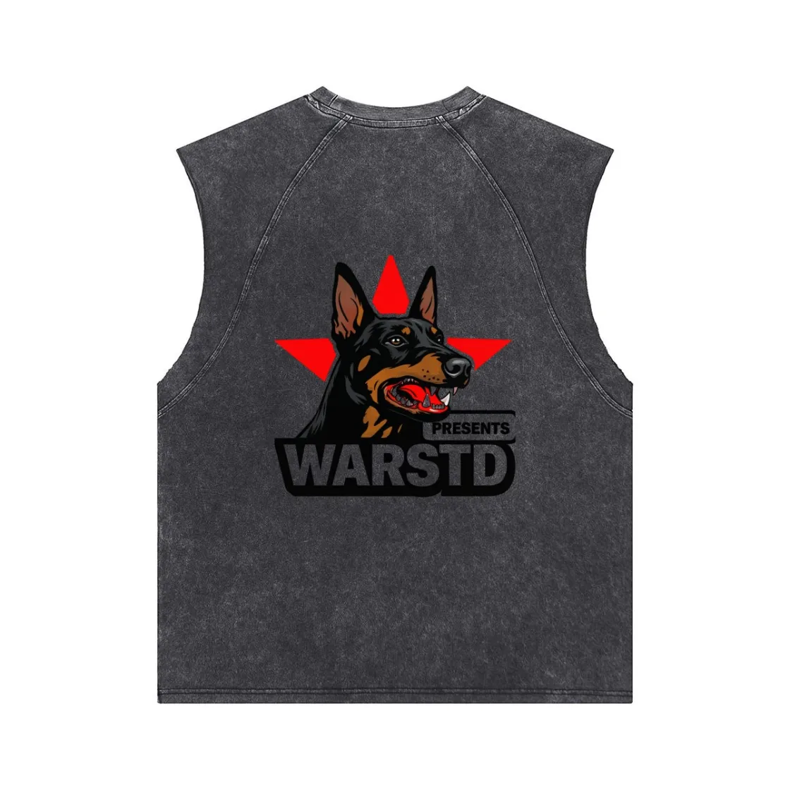 Men's Washed Sleeveless Muscle Tank Top|275GSM DTF