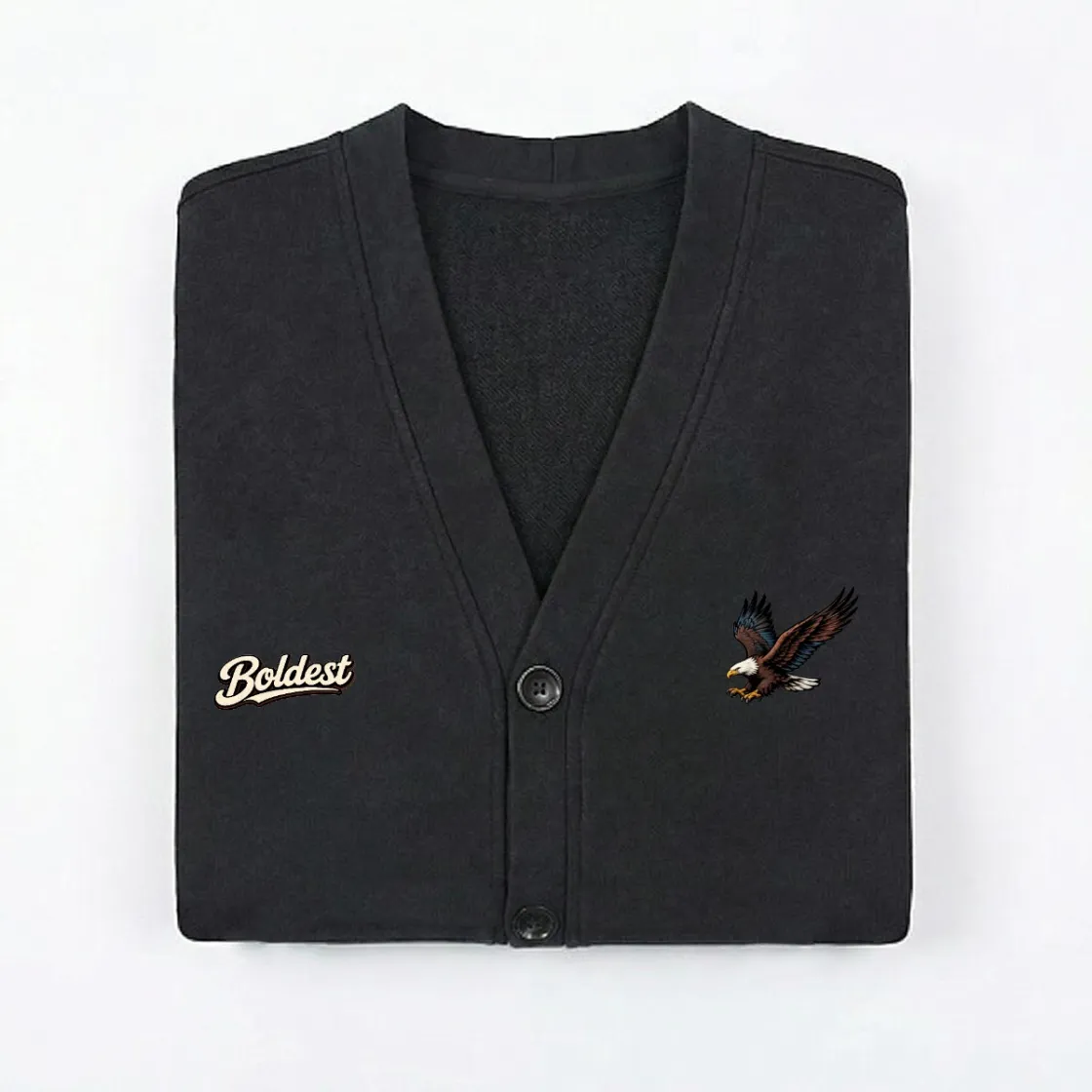 Men's Relaxed Button-Front Cotton Cardigan Jacket|360GSM DTG