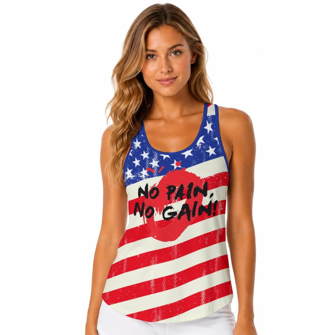 All-Over Print Women Built-in Bra Sports Tank Tops