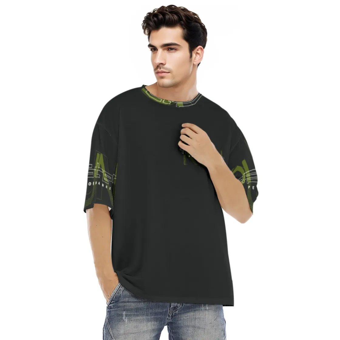 All-Over Print Men's Oversize Short Sleeve T-Shirt|180GSM COTTON