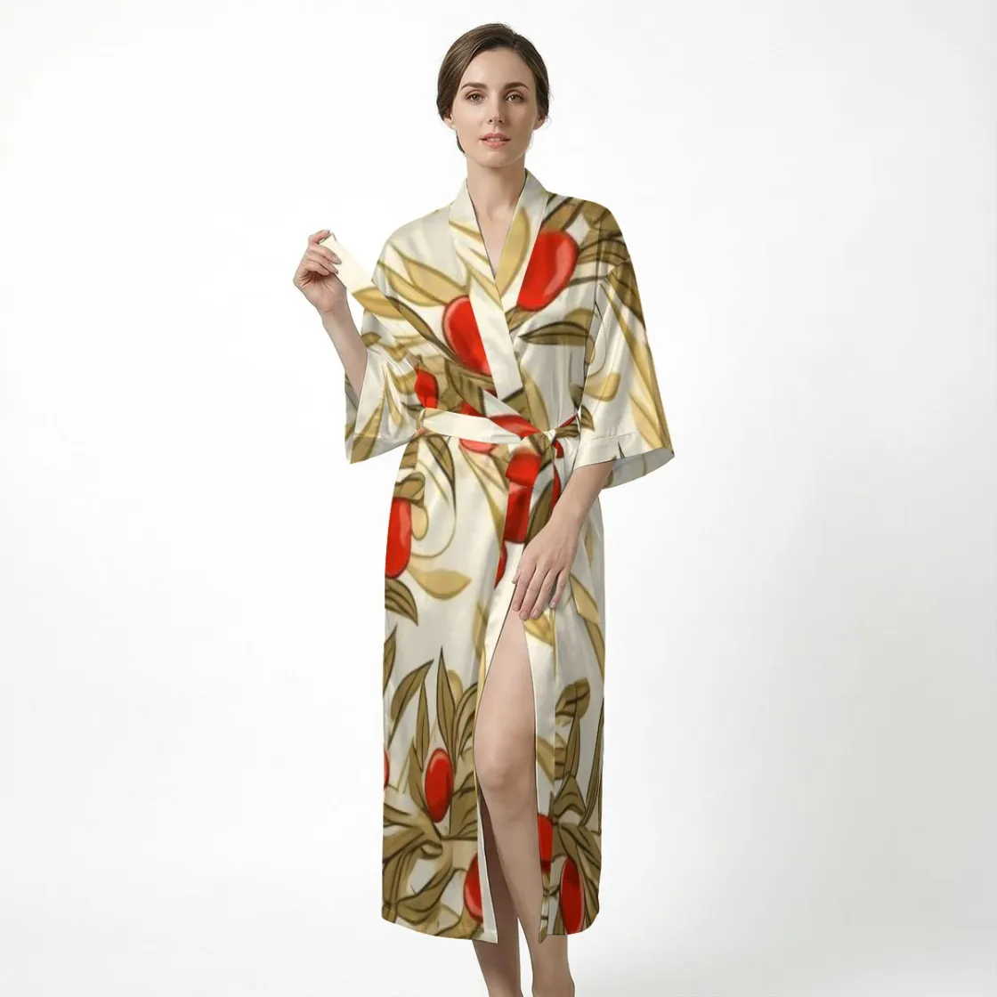 All-Over Print Women’s Satin Long Robe