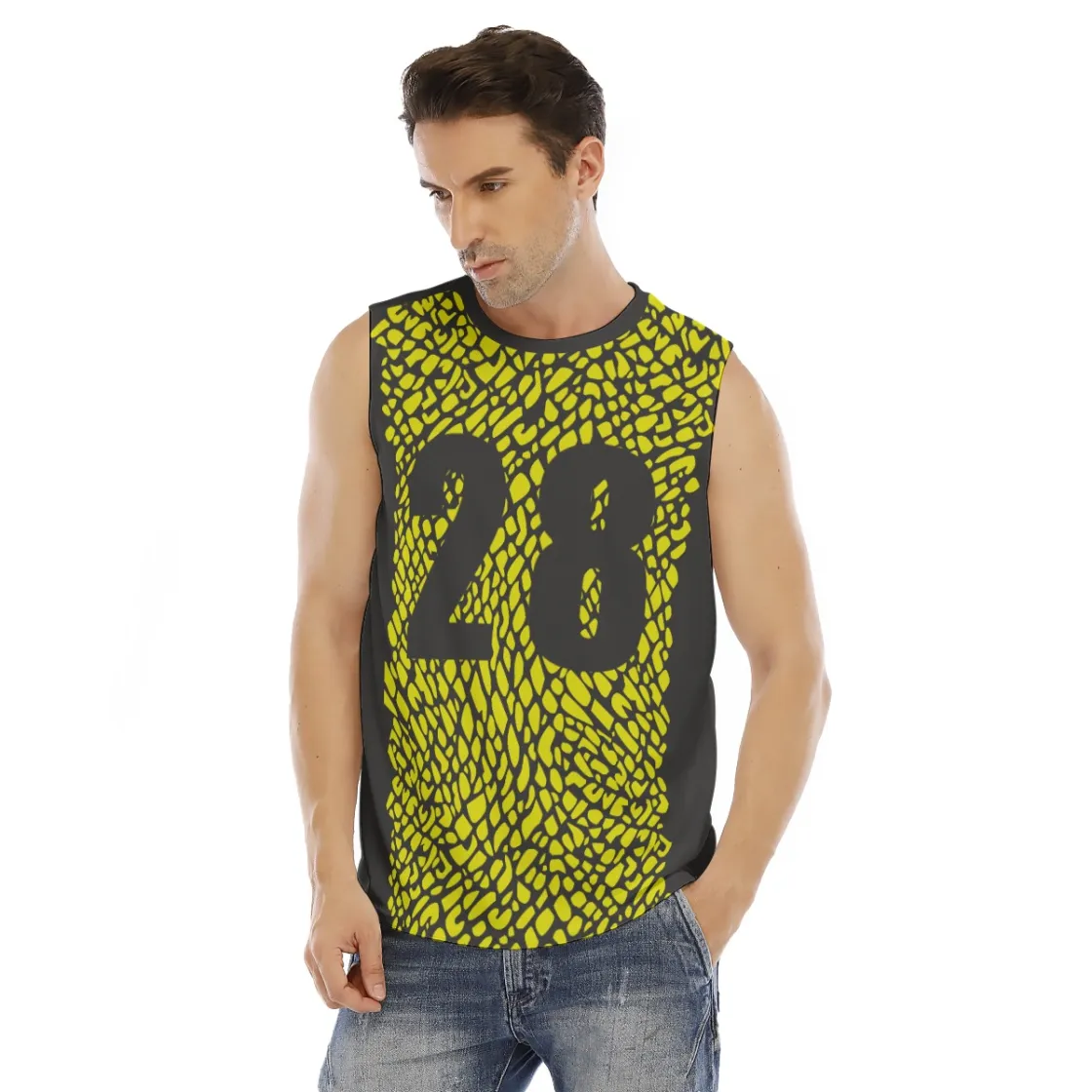 All-Over Print Men's O-neck Tank Top