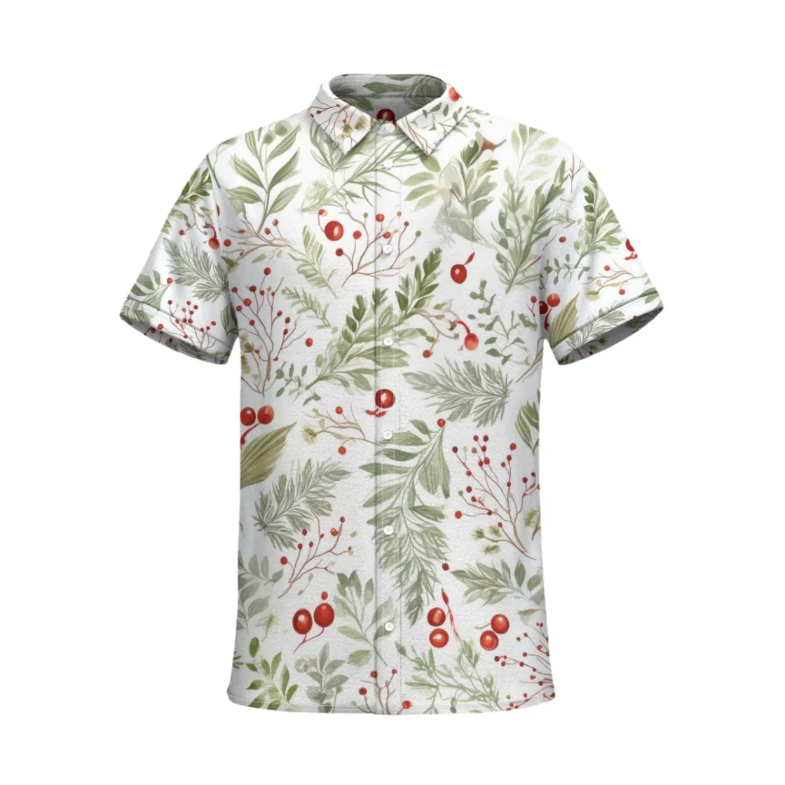 All-Over PrintMen's Business Collared Shirt|115GSM Cotton poplin