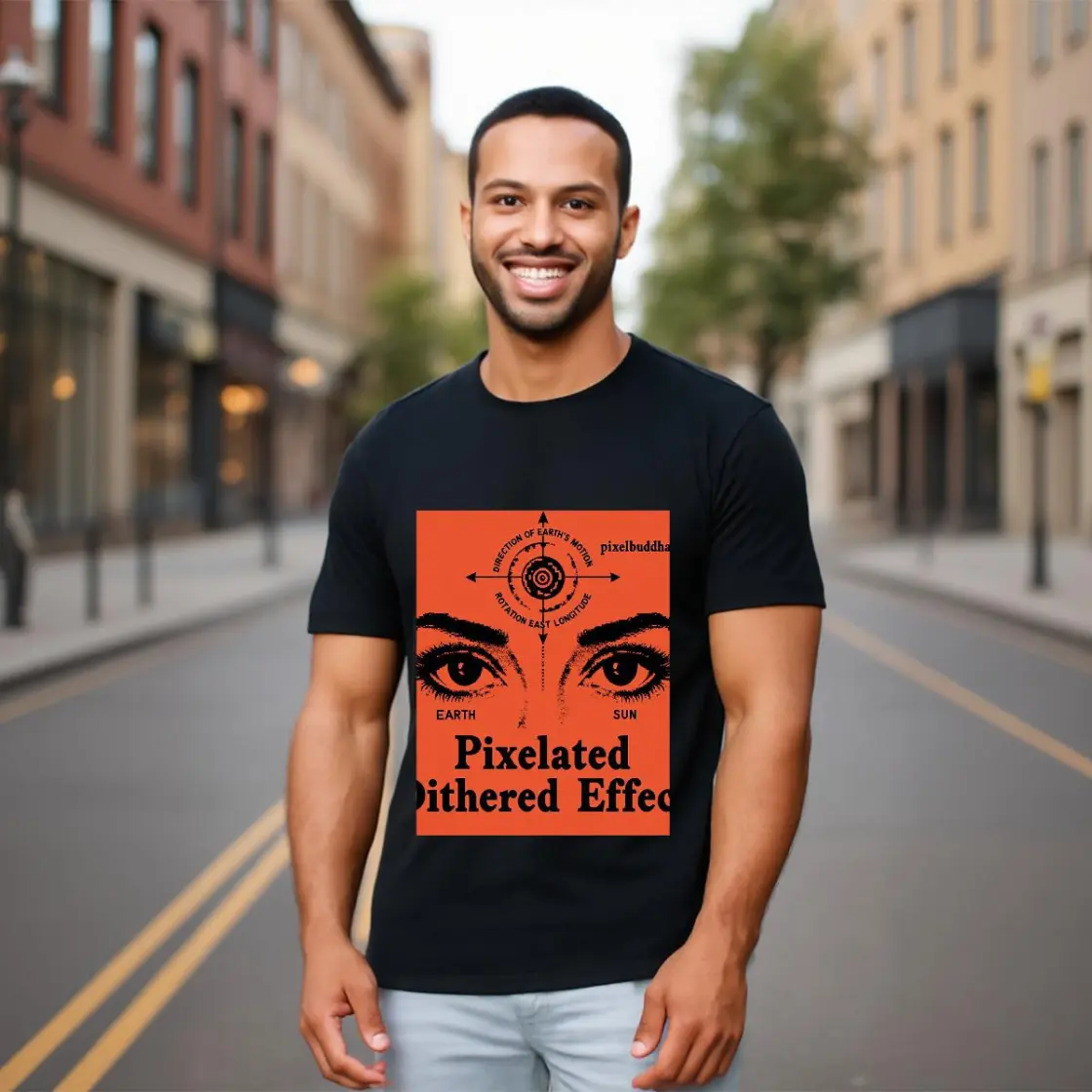 Men's Crew Neck Short Sleeve Quick Dry T-Shirt Printed in USA|220GSM Front DTF