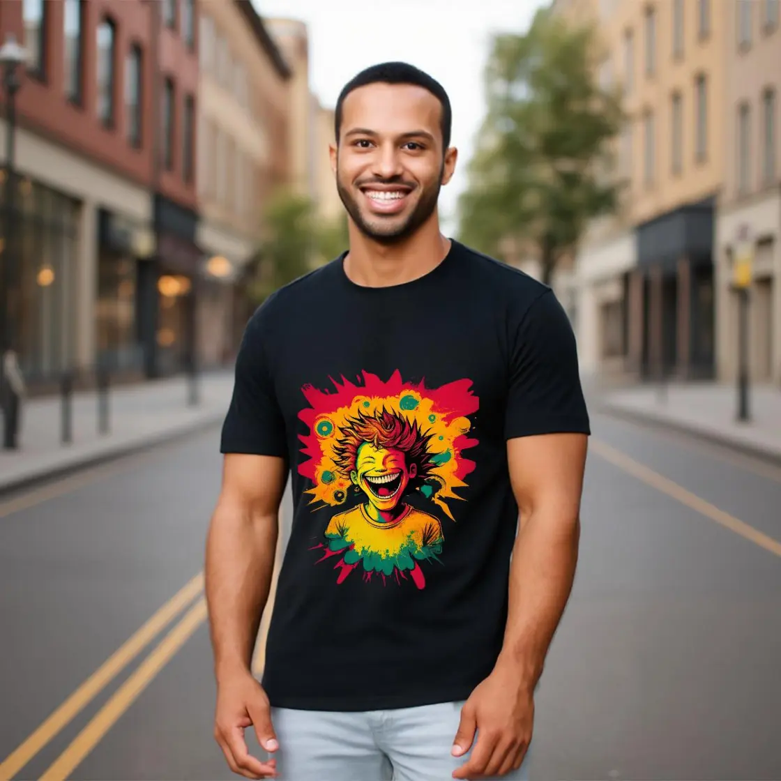 Men's Crew Neck Short Sleeve Quick Dry T-Shirt Printed in USA|220GSM Front DTF