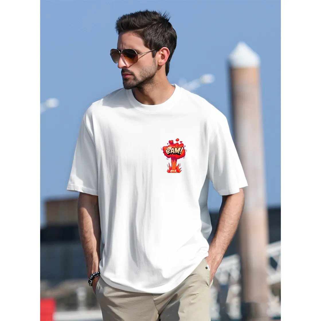 Men's T-Shirt Printed in USA|180GSM Front & Back DTF