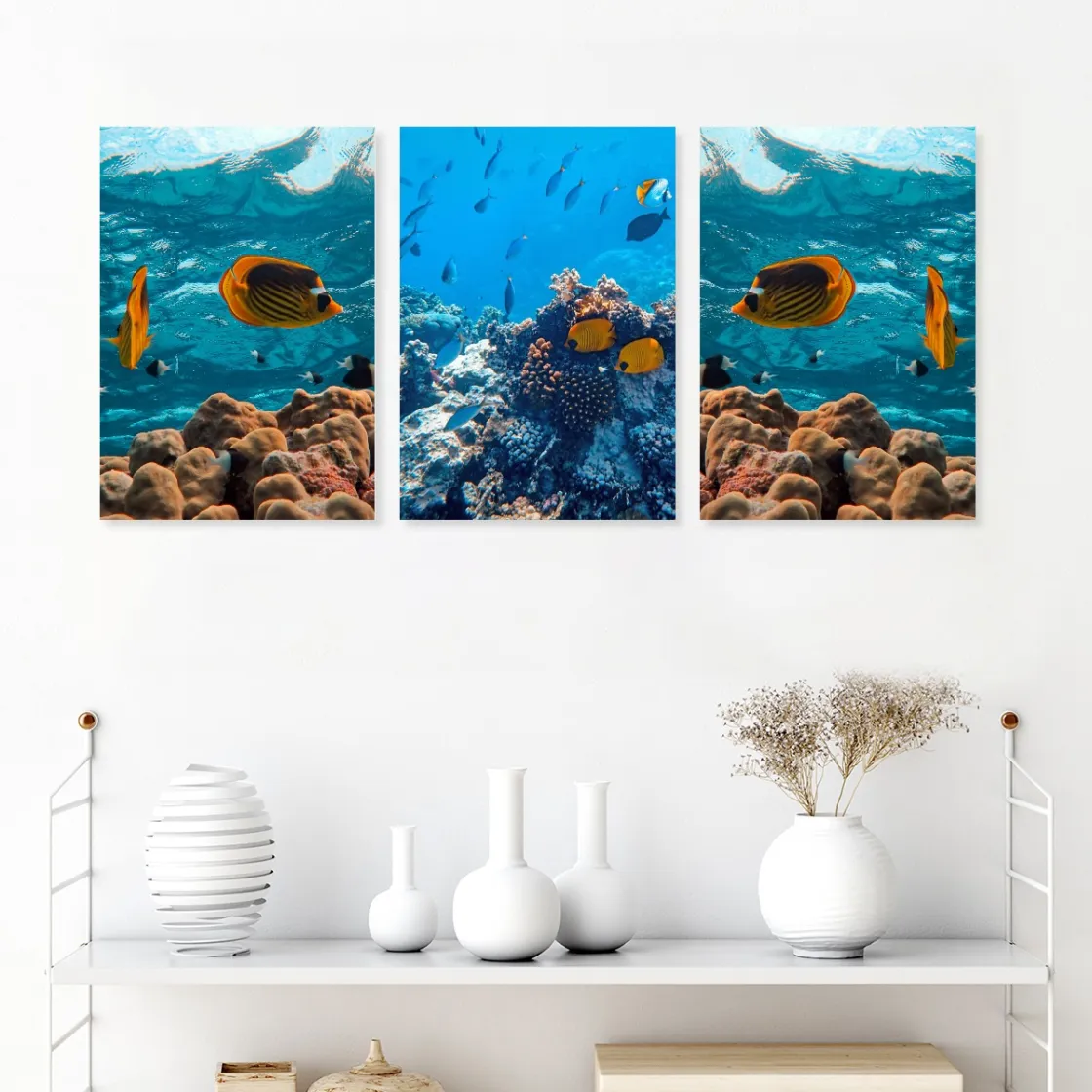Framed Three-Piece Mural Printed in USA 2:3