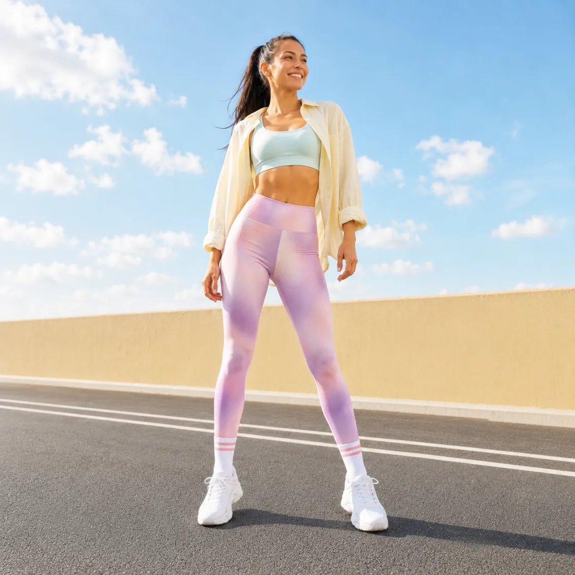 All-Over Print Women's High Waist Leggings | Side Stitch Closure