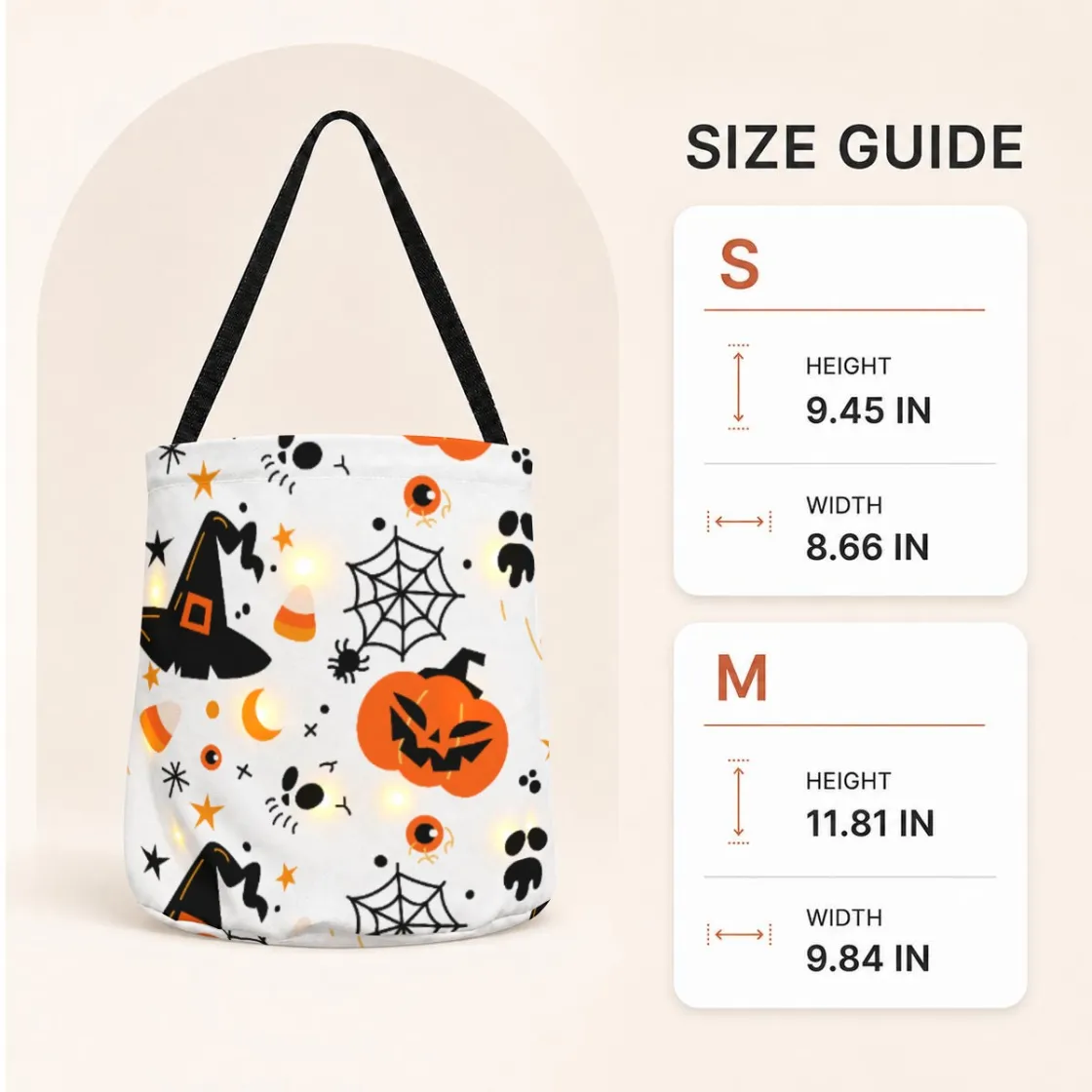 All-Over Print LED-Illuminated Bucket Bag