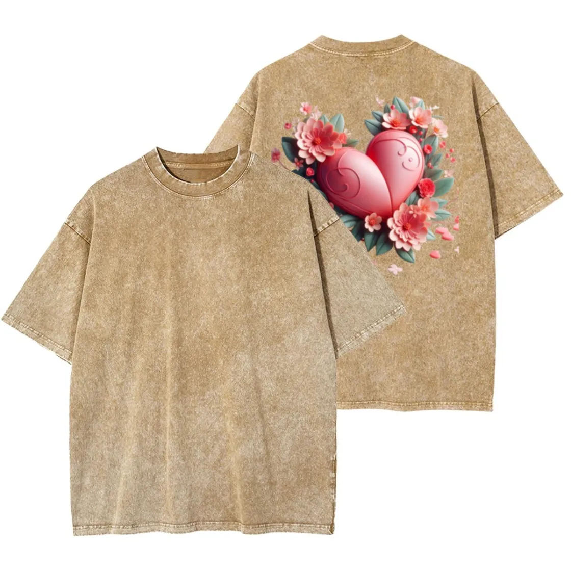 Unisex Heavyweight Washed T-shirt Printed in USA|250GSM Cotton DTG Back