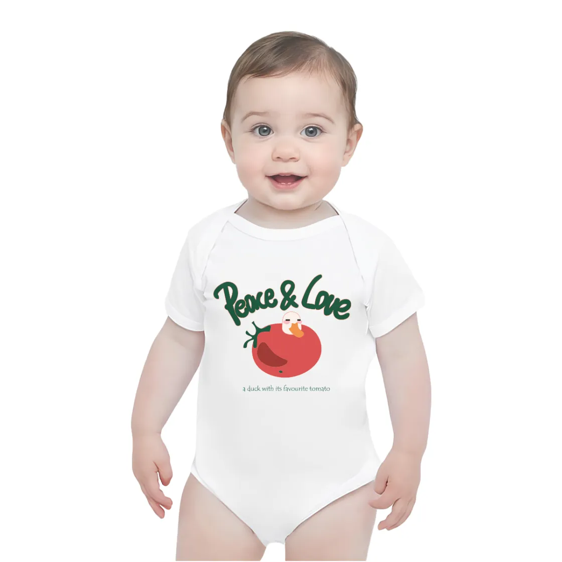 Baby Short-Sleeve Onesie Printed in USA| 190GSM Front Back DTF
