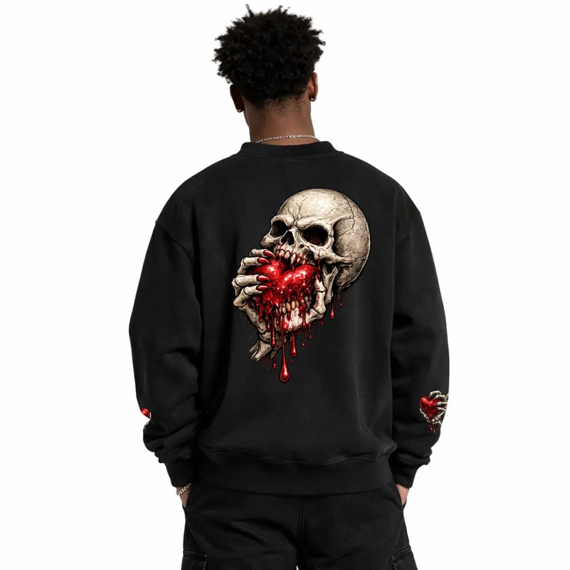 Men's Relaxed Button-Front Cotton Cardigan Jacket|360GSM DTF
