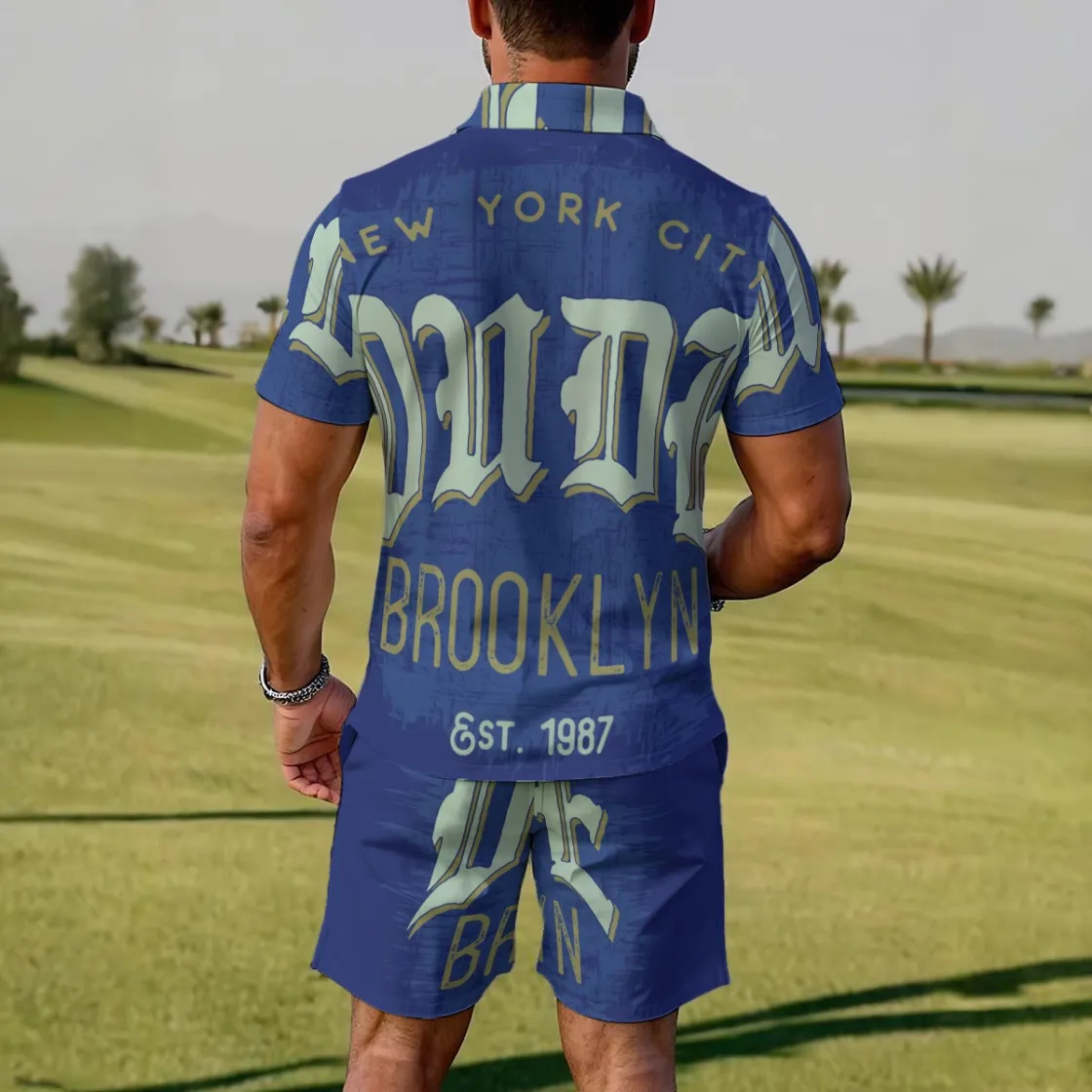 All-Over Print Men's Polo Sportswear Set