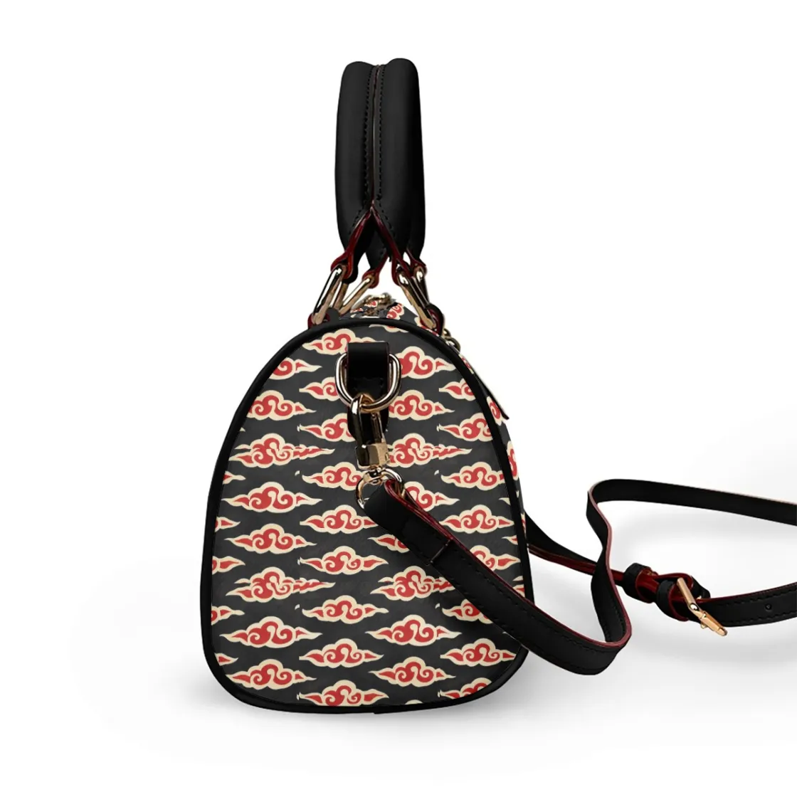 Classic Barrel-Shaped PU Leather Handbag