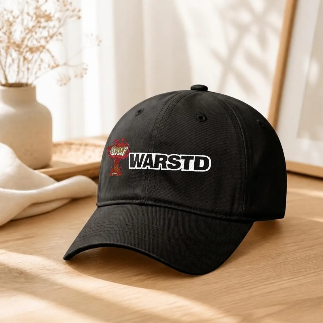 Embroidery Soft-Crown Flat Cap
