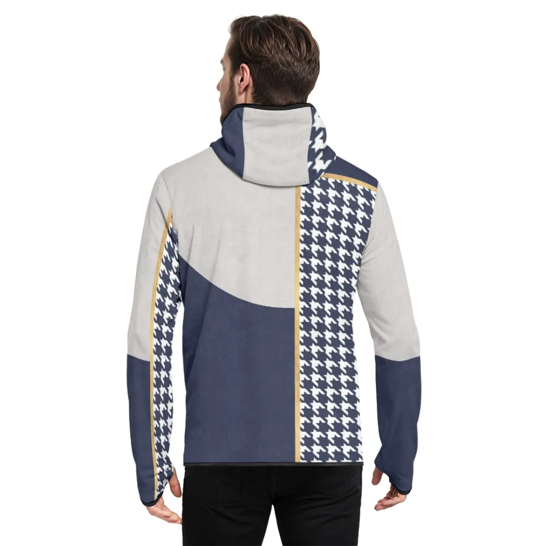 All-Over Print Men's Stylish Hoodie with Thumb Hole Design