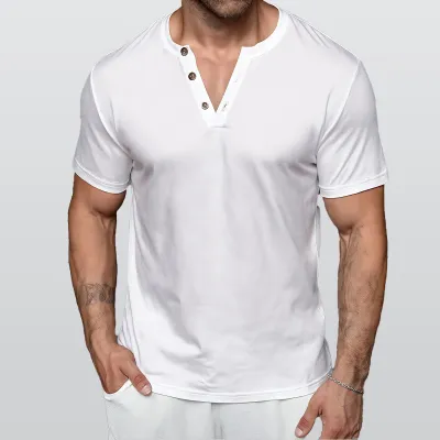 All-Over Print Men's Short Sleeve T-Shirt With Sports Collar