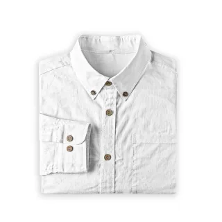 All-Over Print Men's Casual Lapel Long Sleeve Shirt|140GSM Slub Cotton