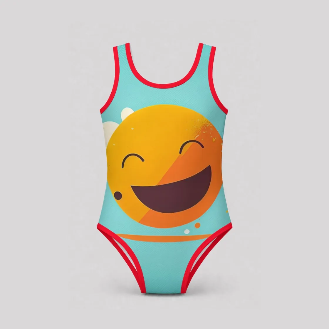 All-Over Print Girls' Sleeveless One-Piece Swimsuit