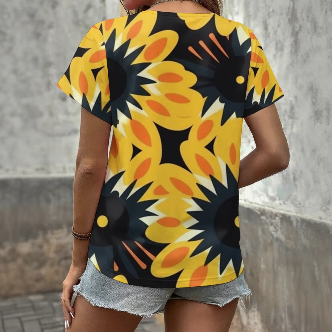 All-Over Print Women's V-neck T-Shirt