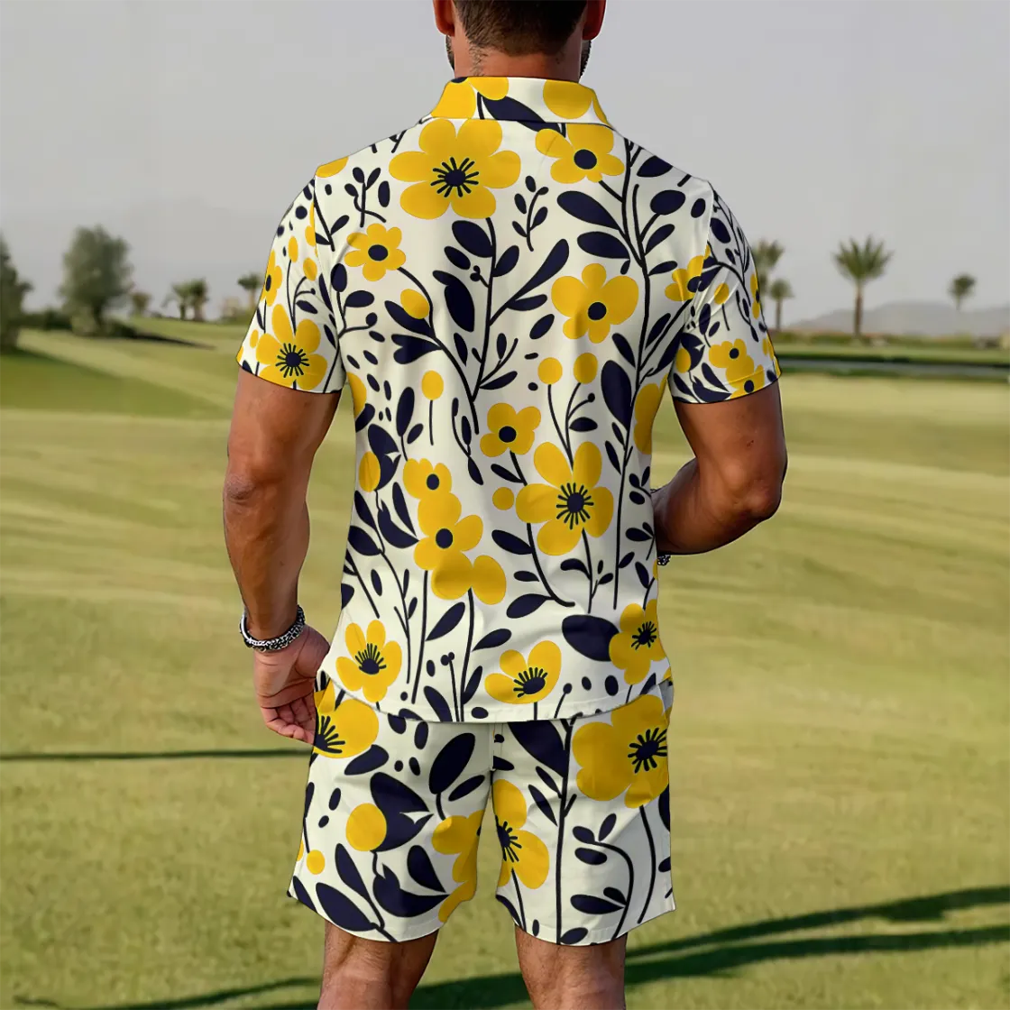 All-Over Print Men's Polo Sportswear Set