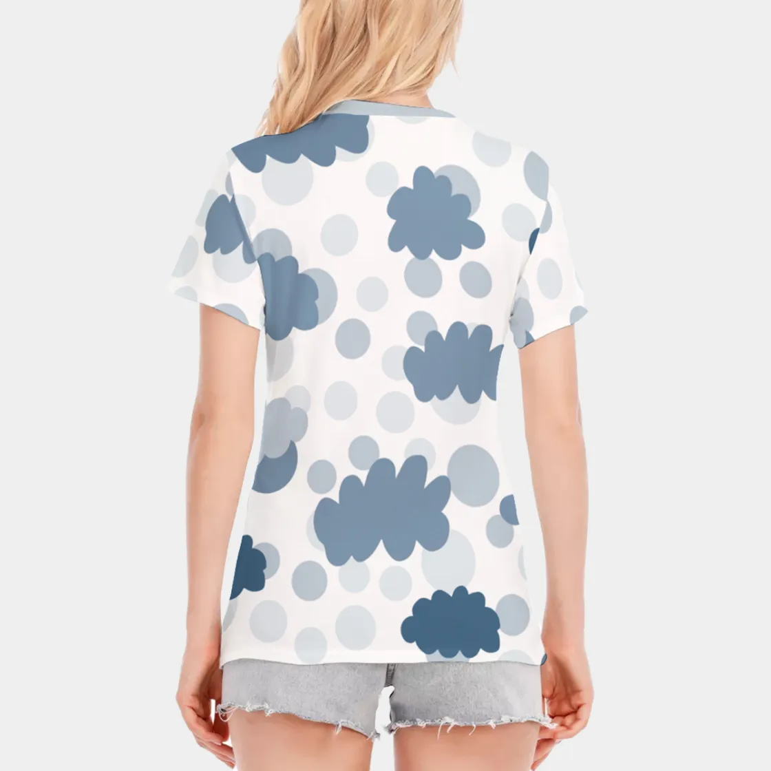 All-Over Print Women's Round Neck T-Shirt | 190GSM Cotton