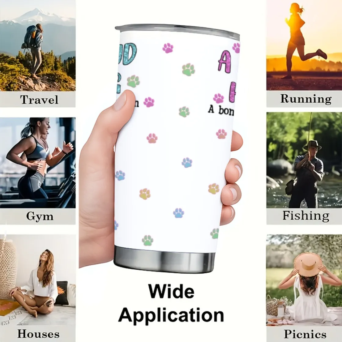 Custom 20OZ Tumbler With Sliding Lid Printed in USA