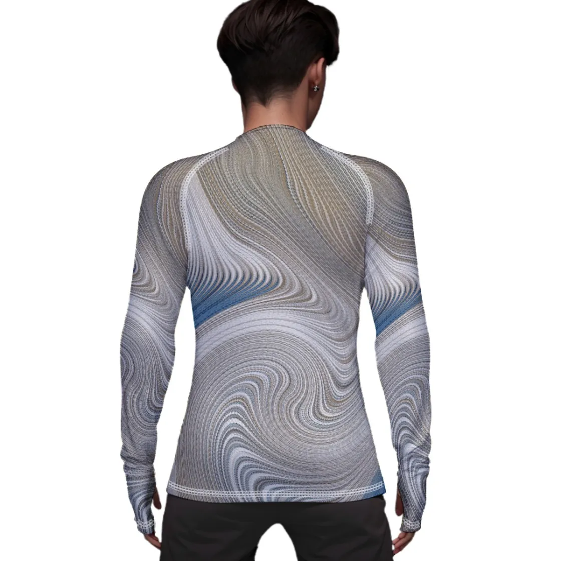 All-Over Print Men's Thumb Hole Compression Shirt|210GSM