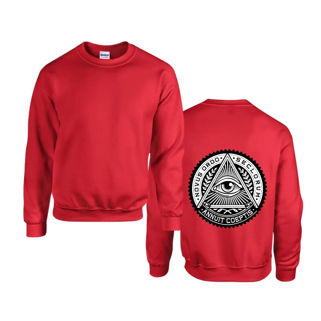 Men's Sweatshirt Printed in USA |Gildan 18000 Back DTF