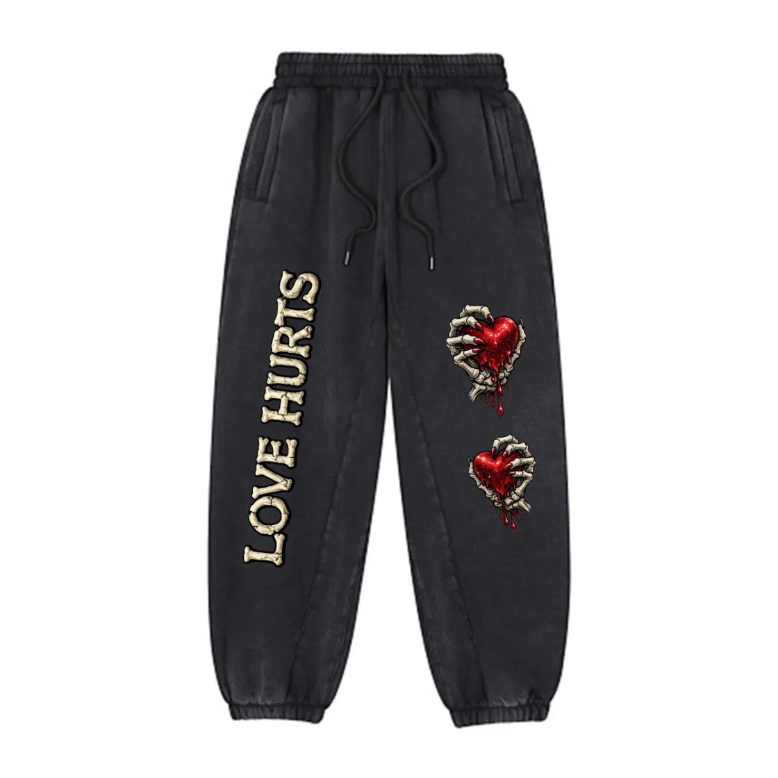 Heavyweight Fleece-Lined Washed Jogger Pants for Men|355GSM DTG