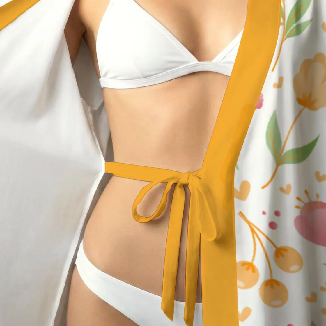 All-Over Print Women's Satin Wedding Robe