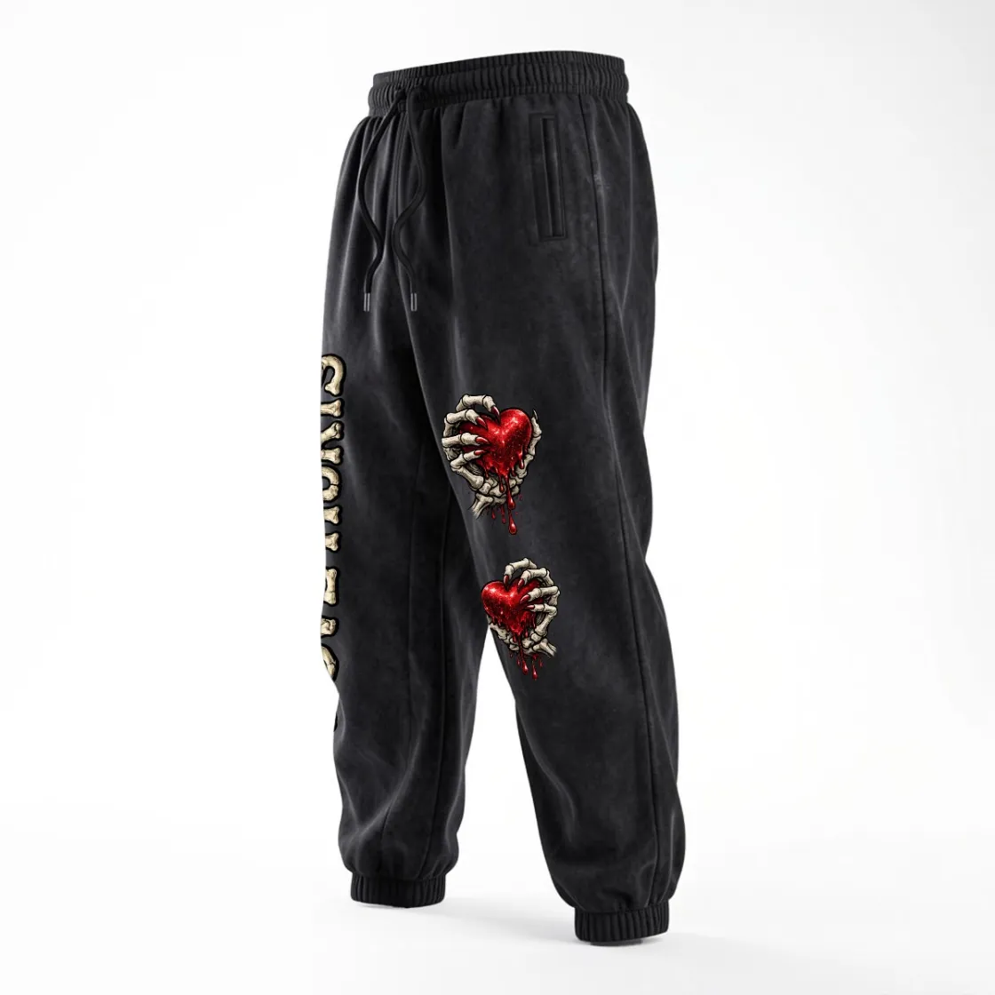 Heavyweight Fleece-Lined Washed Jogger Pants for Men|355GSM DTG