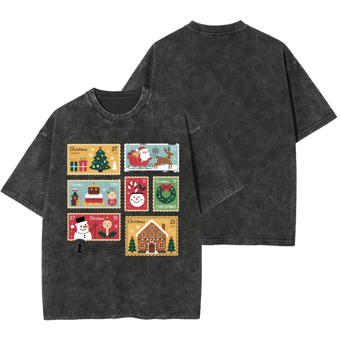 Unisex Heavyweight Washed T-shirt Printed in USA|250GSM Cotton DTG Front