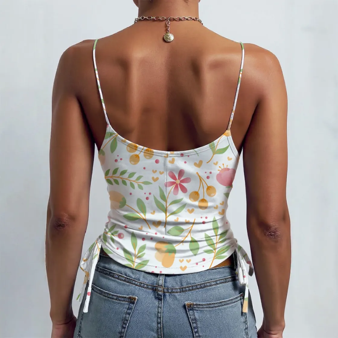 All-over Print Drawstring Camisole