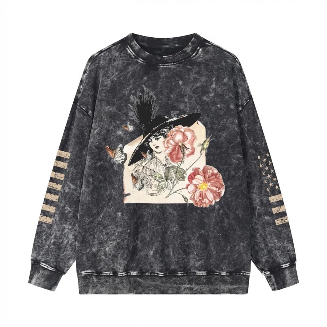Men’s Distressed Vintage Wash Sweatshirt|360GSM DTF