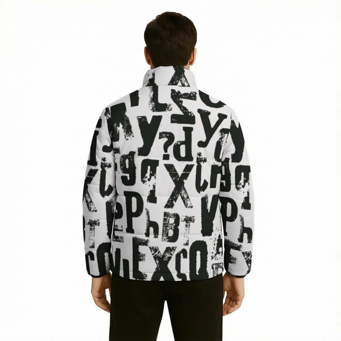 All Over Print Warm Quilted Polyester Jacket